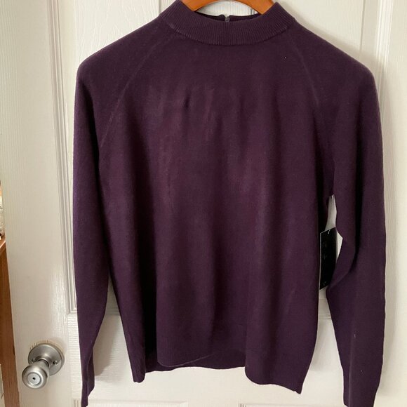 Debbie Morgan Jackets & Blazers - DEBBIE MORGAN Victorian purple Long sleeves Zip back Ladies' Sweater/Pullover  L